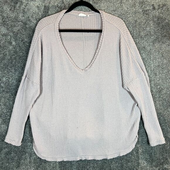 Urban Outfitters Out From Under Sweater Womens XS Purple Knit V-Neck Oversized - Picture 1 of 9